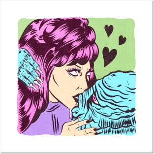 Poison Ivy loves the Creature by Bad Taste Forever Posters and Art